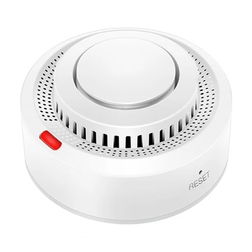 Умный Wi-Fi датчик дыма ATOM smart AS-SF01T белый, 2.4ГГц, 85Дб, 2 батарейки ААА, 20м