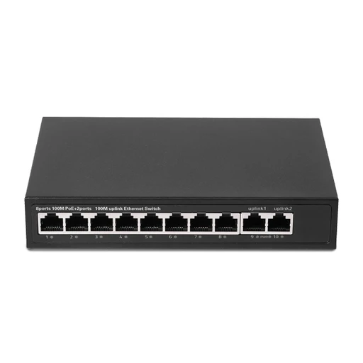 PoE коммутатор AS-P1082 Light, 8x10/100 Мб/с, 2x100 Мб/с Uplink, 120Вт, 1.6Гб/с, 200 м, 1 год