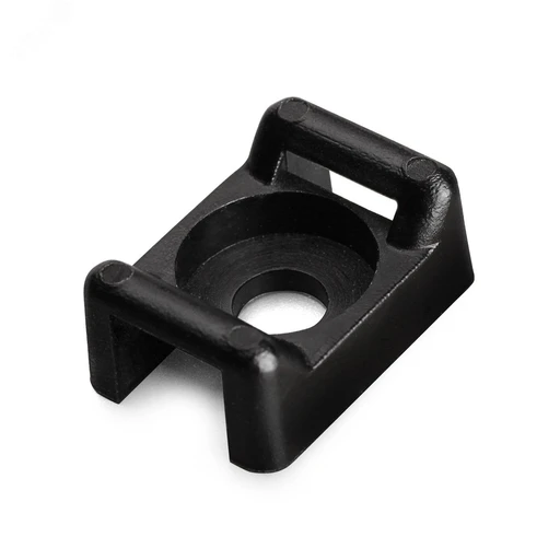 Площадка монтажная M131503 нейлоновая черная 22x15,7х5 мм для стяжек винтовое крепление