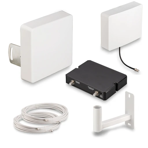 Комплект усиления связи KROKS RK900/1800/2100-55F для помещений до 200 м2, GSM900/1800, LTE1800, 3G, усиление 50–57 дБ