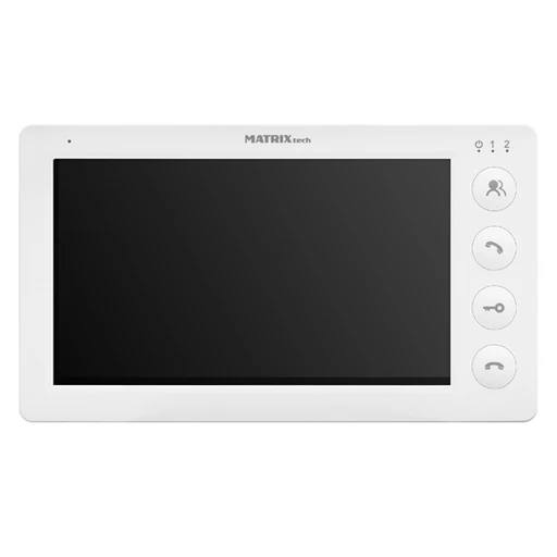 Монитор видеодомофона MT-MW7.0А-N 7" TFT LCD, 800x480, 100-240В, белый, пластик