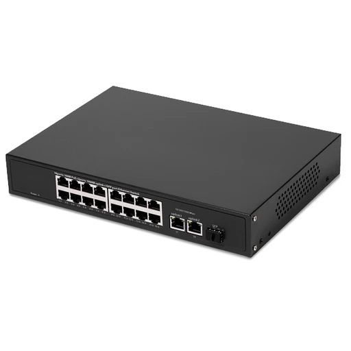 PoE коммутатор AS-P11621GF Light, 16 портов 10/100 Мбит/с, 12 Гбит/с, 250 Вт, 270x190x45 мм